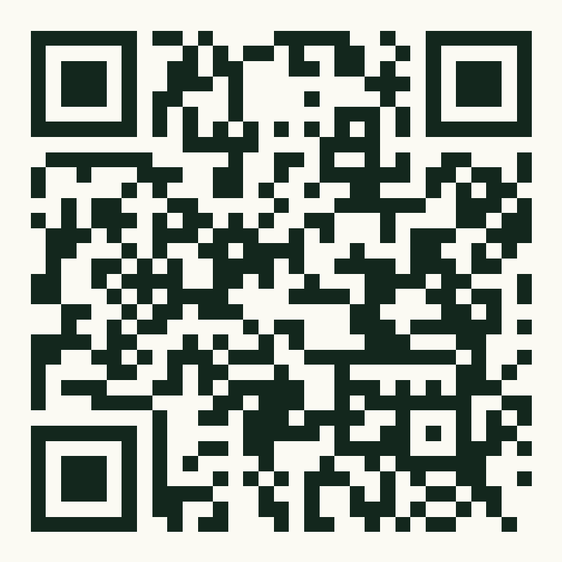 QR code for the online booking form
